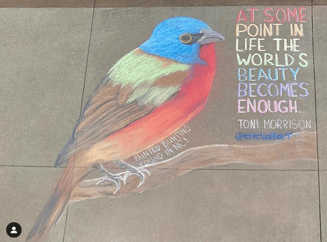 sidewalk chalk art nature