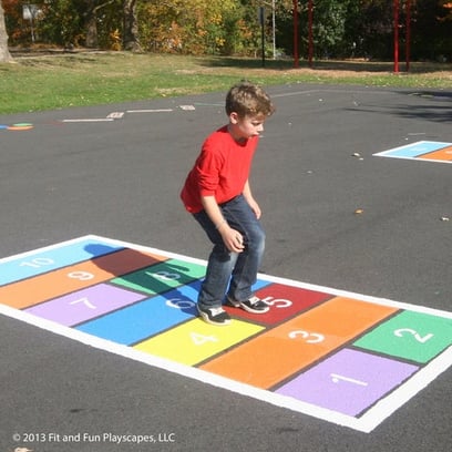 Fit and Fun Playscapes Modern Hopscotch Reusable Stencil