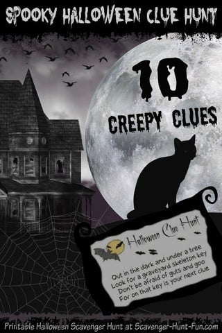 spooky halloween scavenger hunt for kids