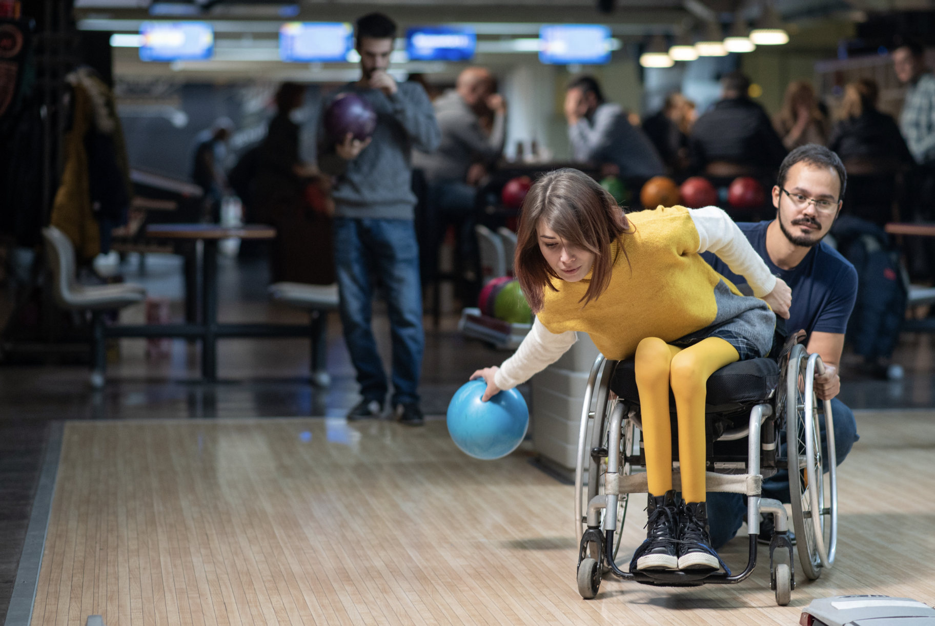 Wheelchair bowling