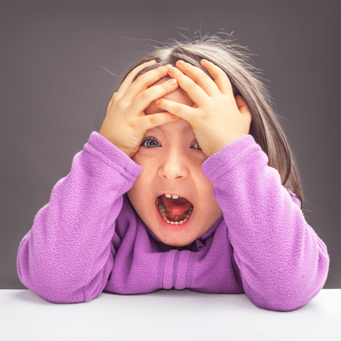 child having a sensory overload
