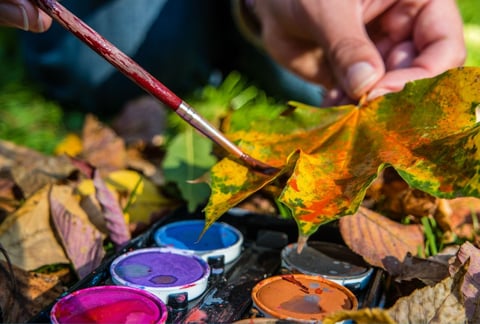 leaf painting