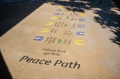 peace path by soul shoppe reusable stencil