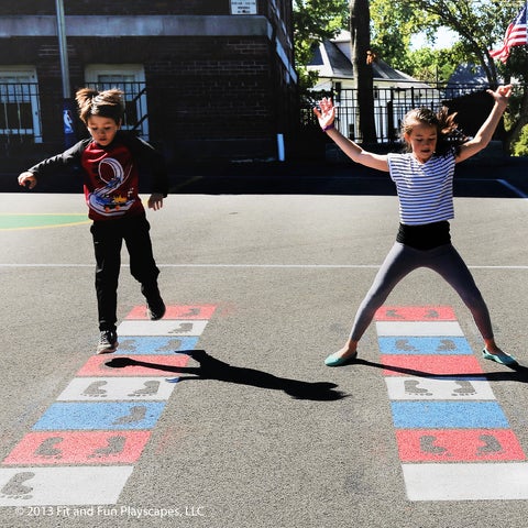 children using a zoned playground