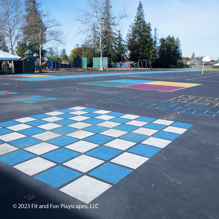 Four Square/Box Ball Reusable Stencil Large  Playground painting, School  playground, Outdoor classroom